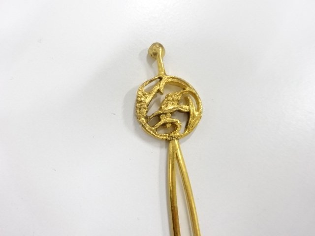  アンティーク　彫金透かし簪
